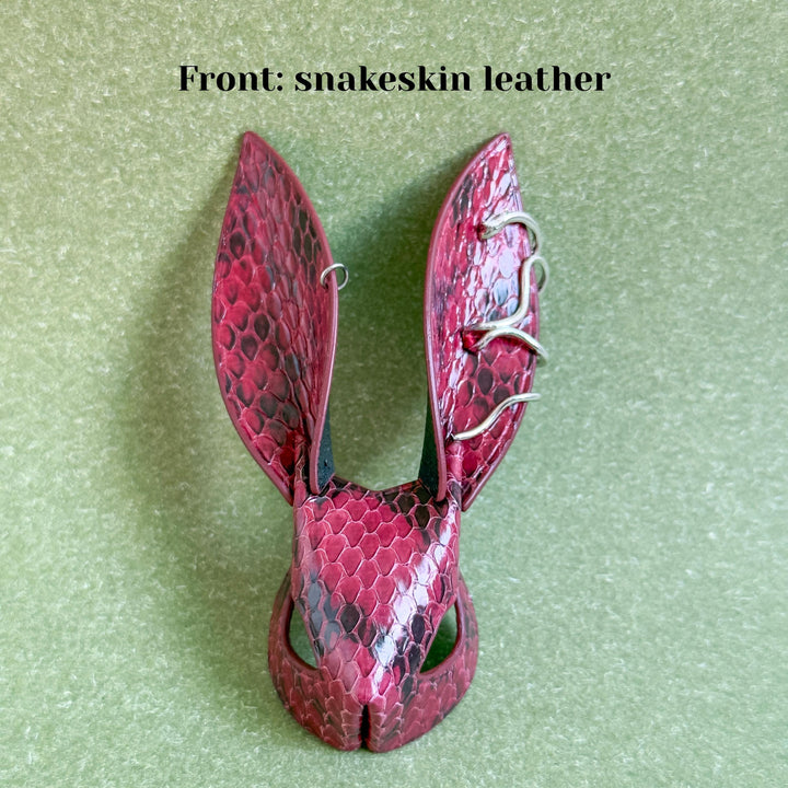 Snake & Lambskin Leather Bunny Bag Charm — product photograph 3