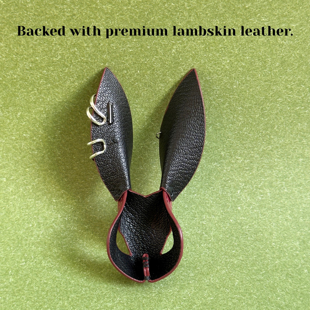 Snake & Lambskin Leather Bunny Bag Charm — product photograph 4