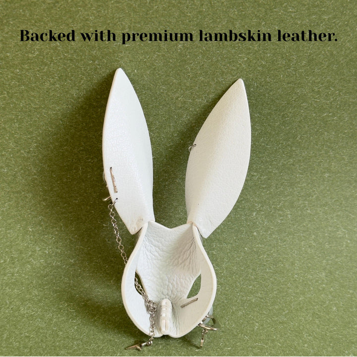 Silver Snakeskin Bunny Bag Charm — product photograph 7