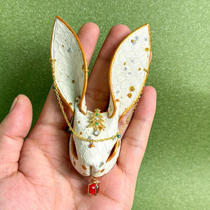 Christmas Lambskin Bunny Bag Charm — product photograph 10