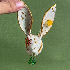 Christmas Snakeskin Bunny Bag Charm — product photograph 10