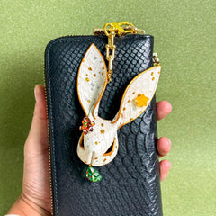 Christmas Snakeskin Bunny Bag Charm — product photograph 5