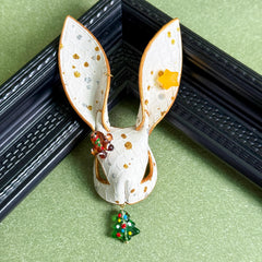 Christmas Snakeskin Bunny Bag Charm — product photograph 15