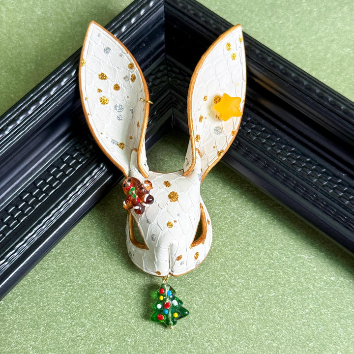 Christmas Snakeskin Bunny Bag Charm — product photograph 15