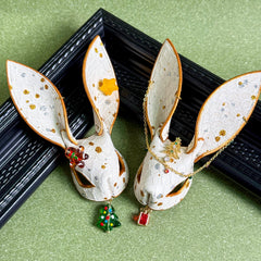 Christmas Snakeskin Bunny Bag Charm — product photograph 7
