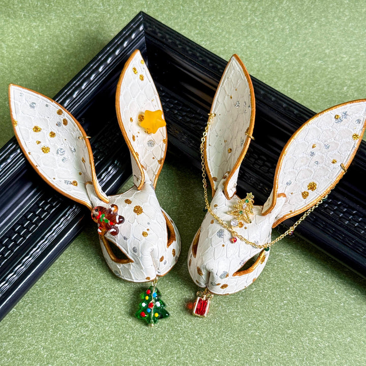 Christmas Snakeskin Bunny Bag Charm — product photograph 7