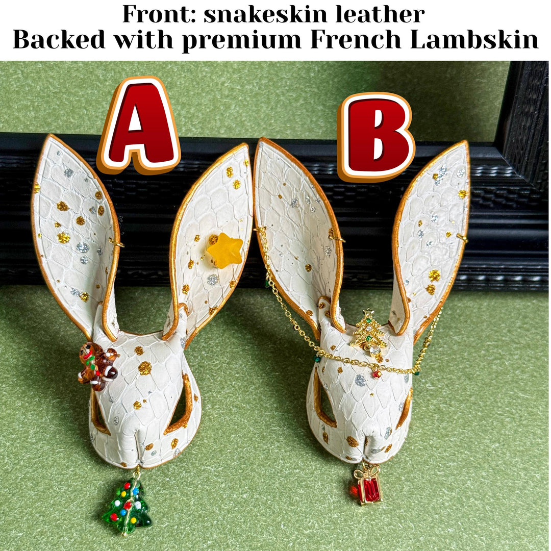 Christmas Snakeskin Bunny Bag Charm — product photograph 4