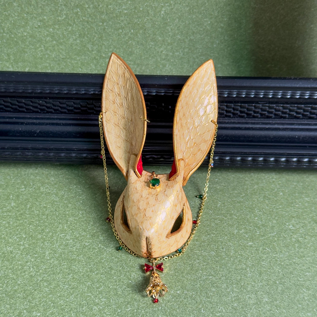 Christmas Bunny Snakeskin Bag Charm — product photograph 10