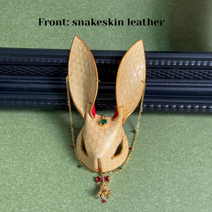 Christmas Bunny Snakeskin Bag Charm — product photograph 6