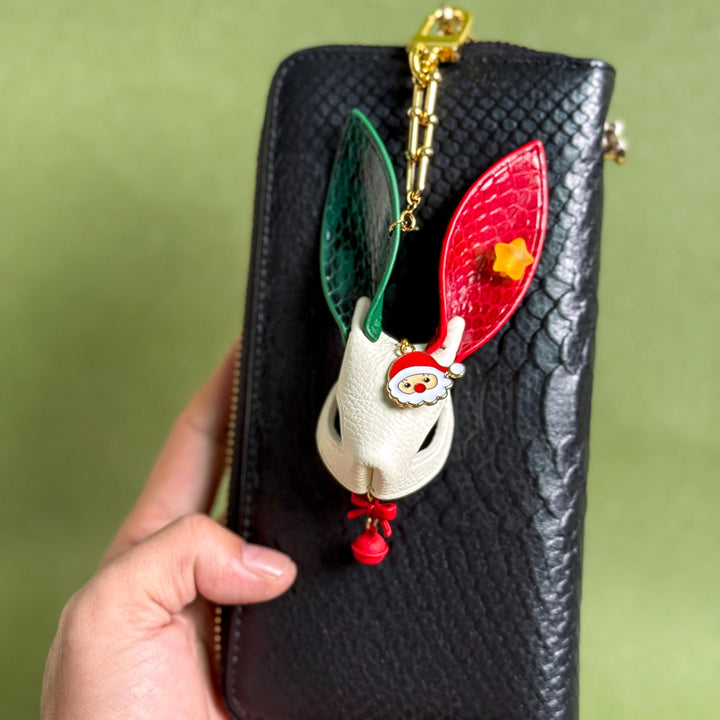 Christmas Leather Bunny Charm & Gift Set — product photograph 5