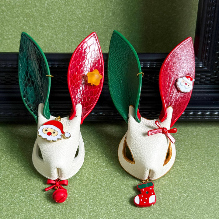Christmas Leather Bunny Charm & Gift Set — product photograph 11