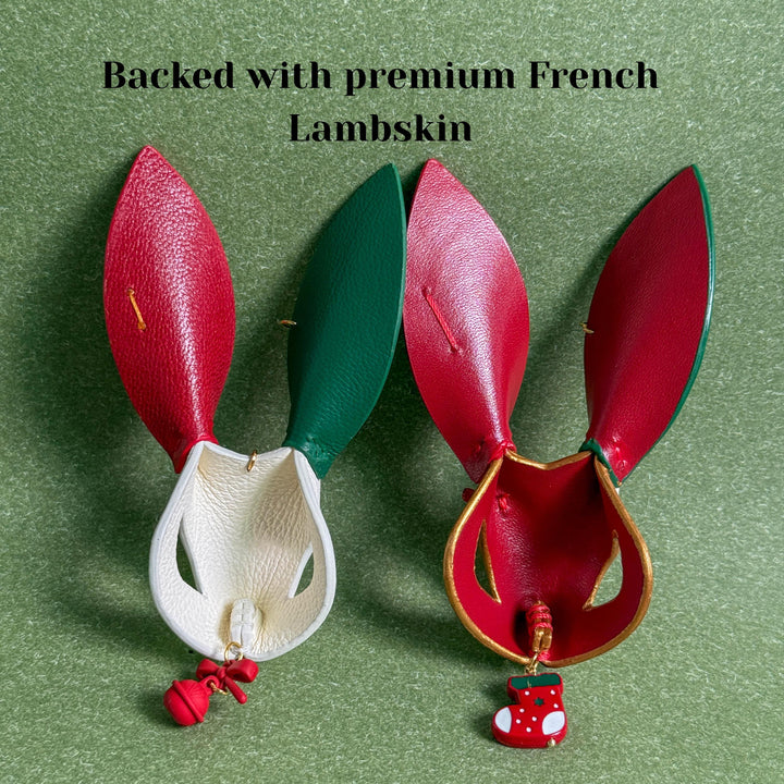 Christmas Leather Bunny Charm & Gift Set — product photograph 7