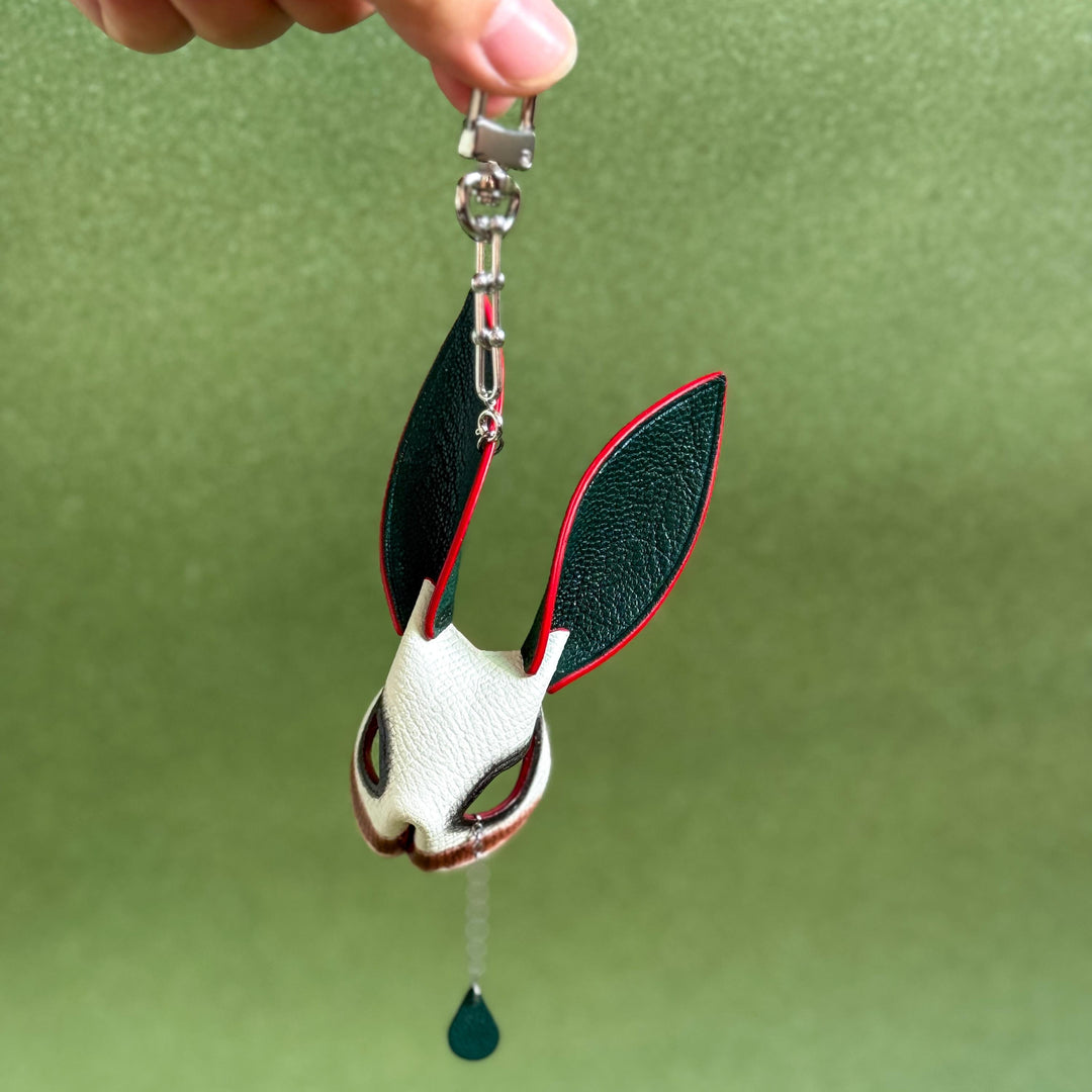 Hand-Painted Clown Bunny Bag Charm — product photograph 13