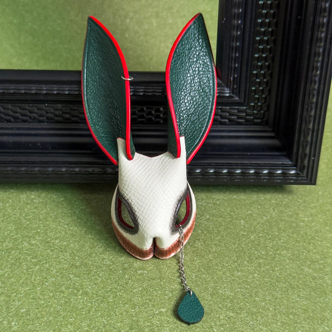 Hand-Painted Clown Bunny Bag Charm — product photograph 12