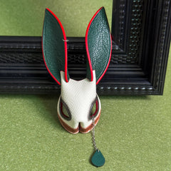 Hand-Painted Clown Bunny Bag Charm — product photograph 12