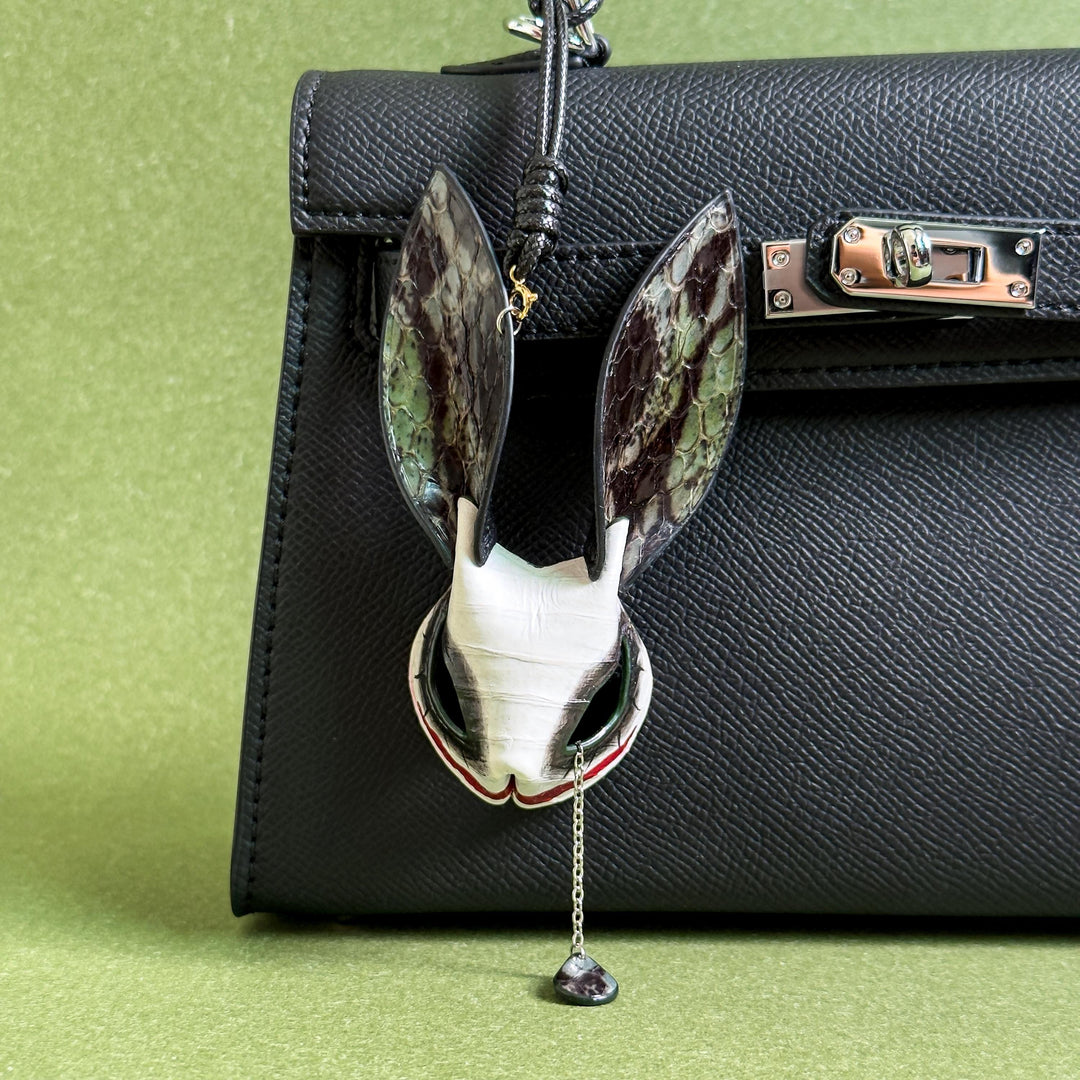 Hand-Painted Clown Bunny Bag Charm — product photograph 8
