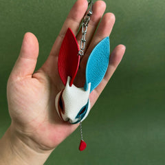 Hand-Painted Clown Bunny Bag Charm — product photograph 5
