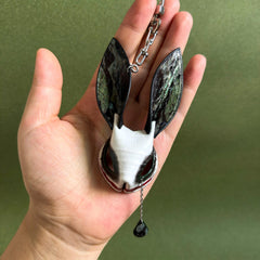 Hand-Painted Clown Bunny Bag Charm — product photograph 7