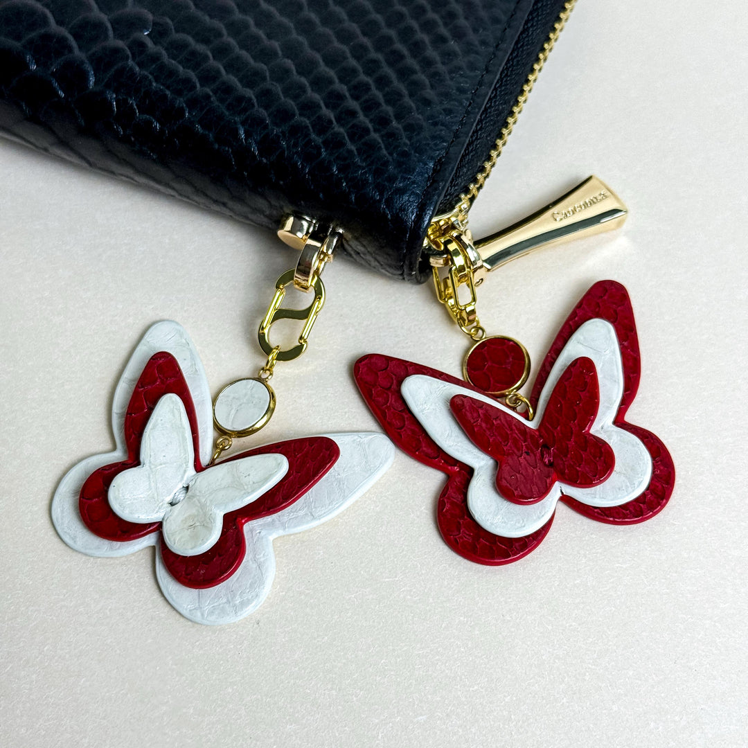 Mini Leather Butterfly Purse & Zipper Charm — product photograph 4