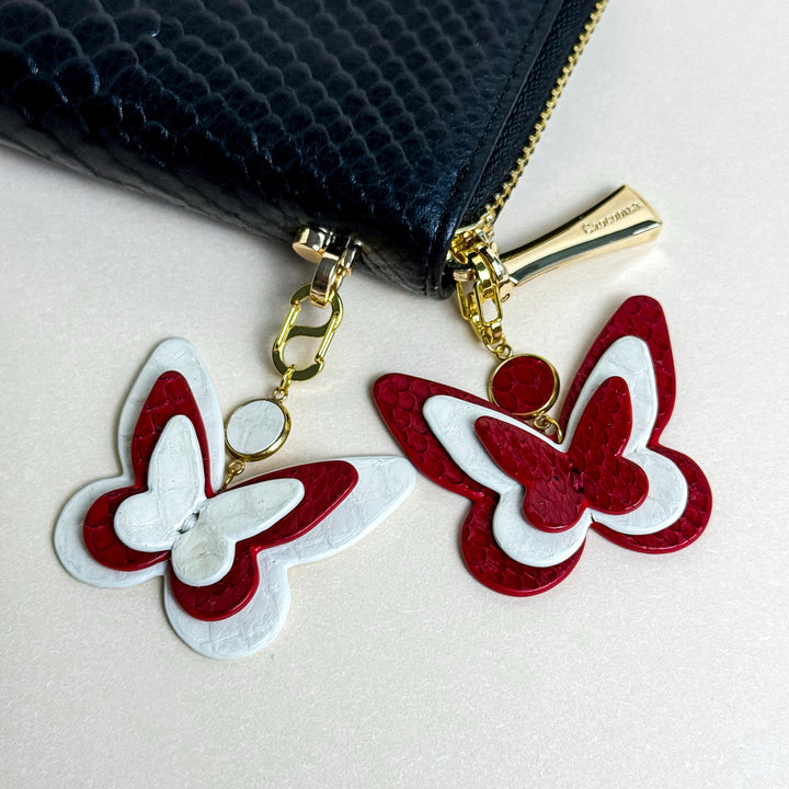 Mini Leather Butterfly Purse & Zipper Charm — product photograph 4