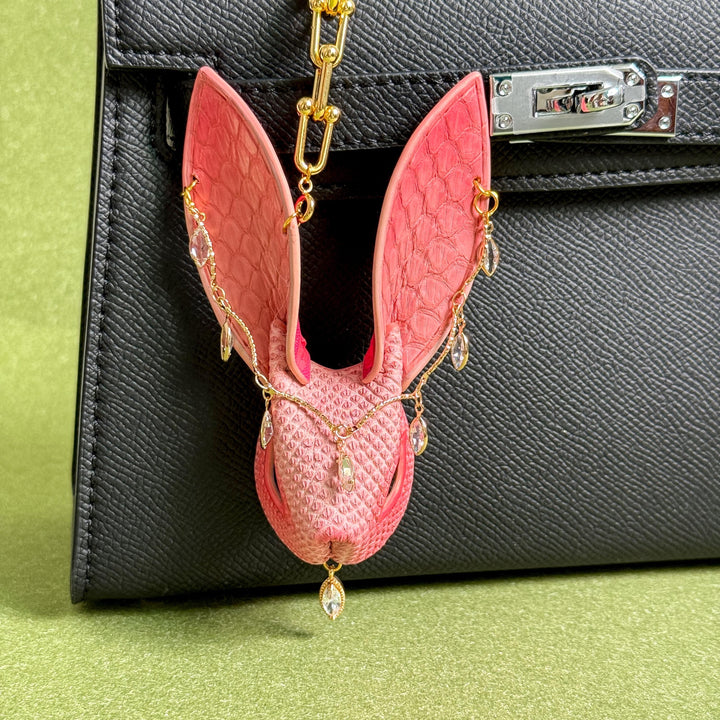 Lambskin & Snakeskin Bunny Bag Charm — product photograph 1