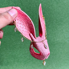 Lambskin & Snakeskin Bunny Bag Charm — product photograph 6