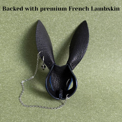 Dark Blue Snakeskin Bunny Bag Charm — product photograph 8