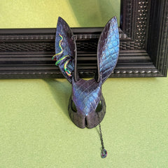 Blue-Purple Rainbow Snakeskin Bunny Bag Charm — product photograph 9