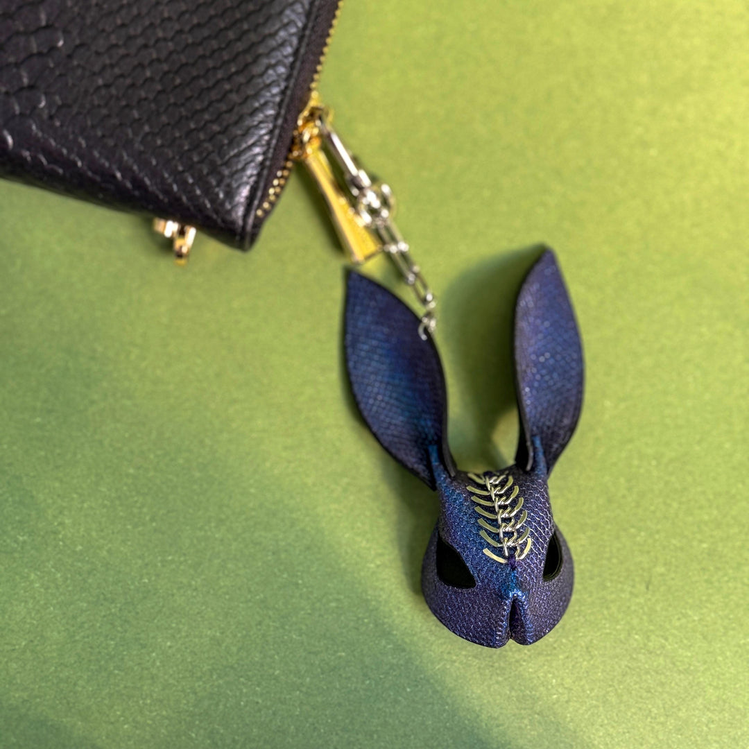 Blue-Purple Iridescent Snakeskin Bunny Charm — product photograph 5
