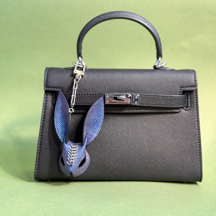 Blue-Purple Iridescent Snakeskin Bunny Charm — product photograph 2