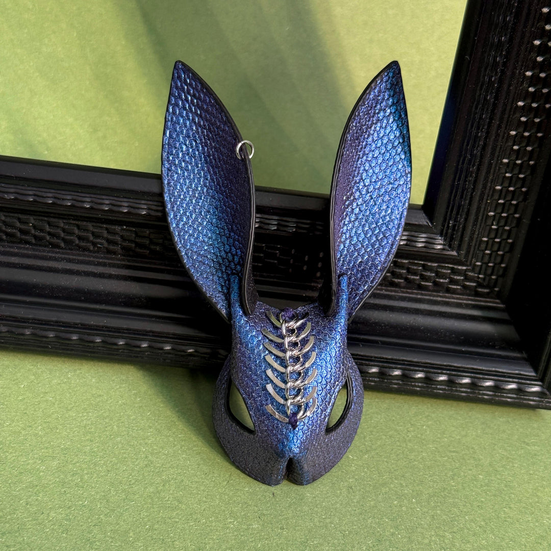 Blue-Purple Iridescent Snakeskin Bunny Charm — product photograph 10