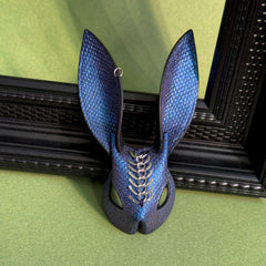 Blue-Purple Iridescent Snakeskin Bunny Charm — product photograph 10