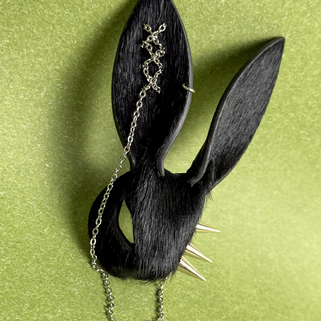 Gothic Horsehair & Lambskin Bunny Bag Charm — product photograph 9