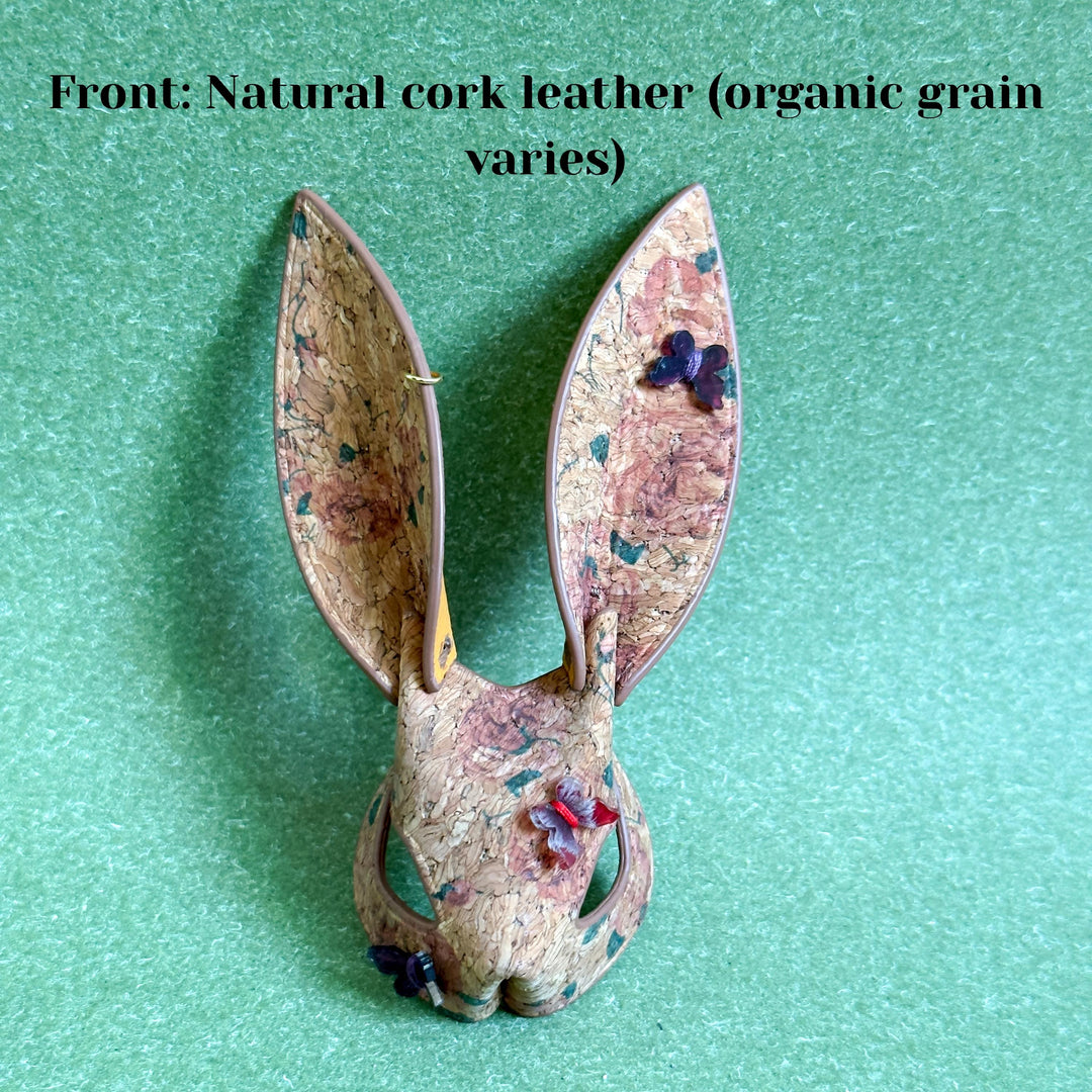 Cork Leather & Lambskin Bunny Keychain — product photograph 4