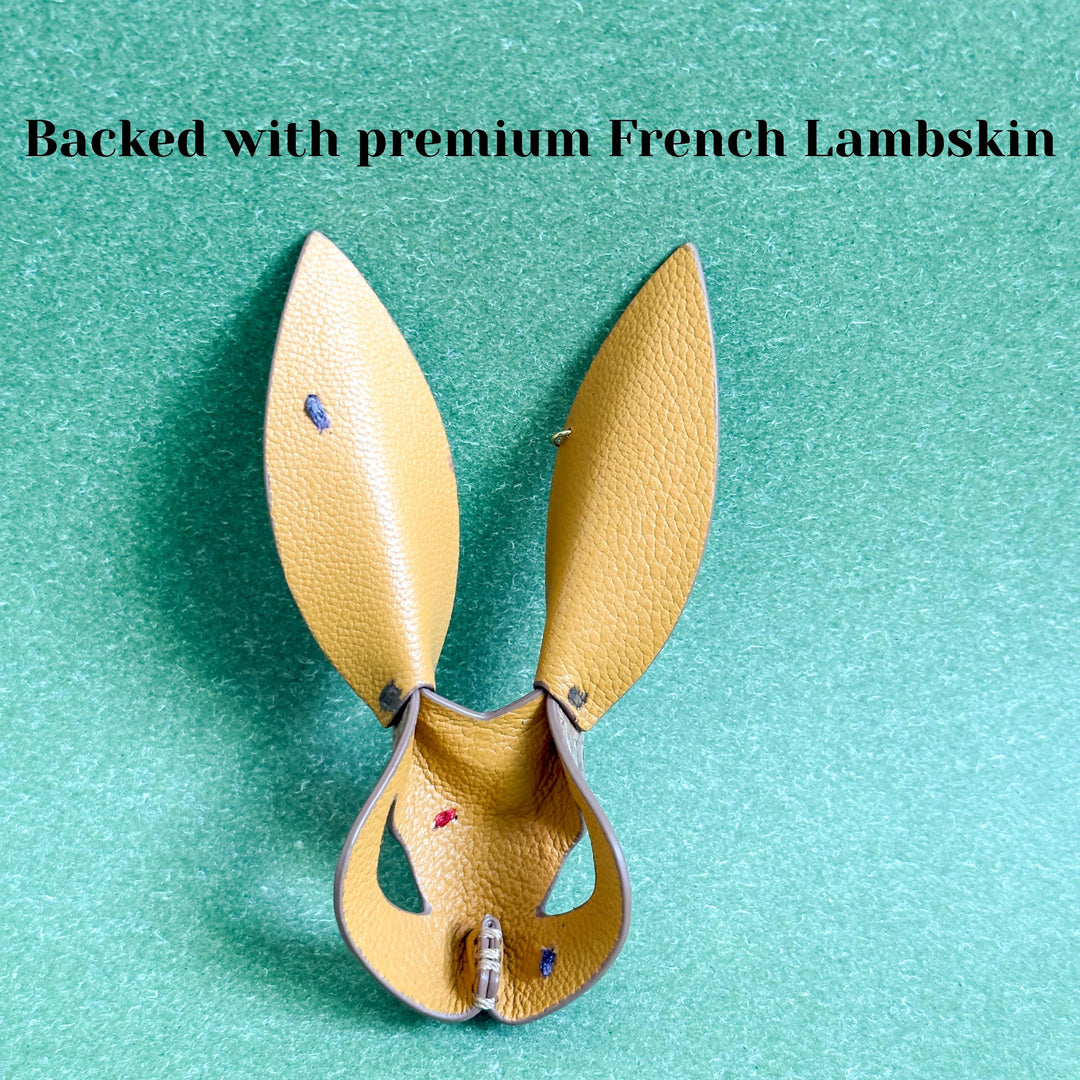 Cork Leather & Lambskin Bunny Keychain — product photograph 5
