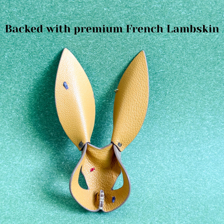 Cork Leather & Lambskin Bunny Keychain — product photograph 5