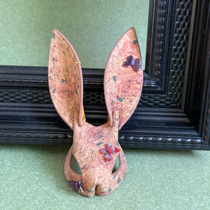 Cork Leather & Lambskin Bunny Keychain — product photograph 11