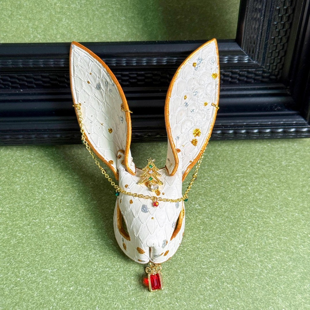 Christmas Lambskin Bunny Bag Charm — product photograph 12