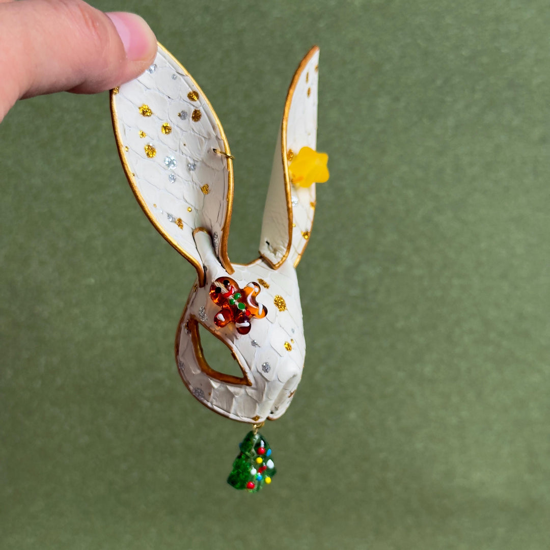 Christmas Snakeskin Bunny Bag Charm — product photograph 9