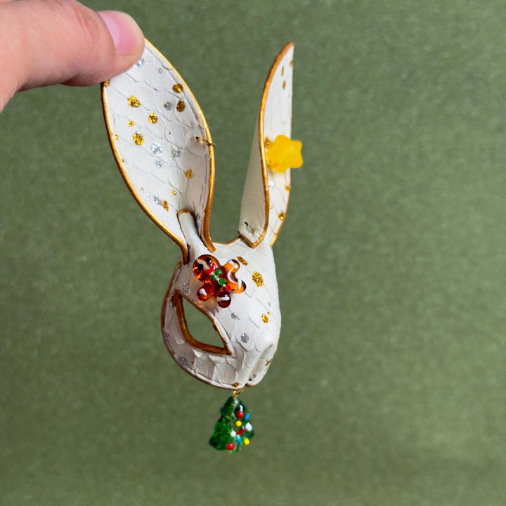 Christmas Snakeskin Bunny Bag Charm — product photograph 9
