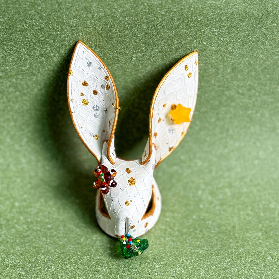 Christmas Snakeskin Bunny Bag Charm — product photograph 13