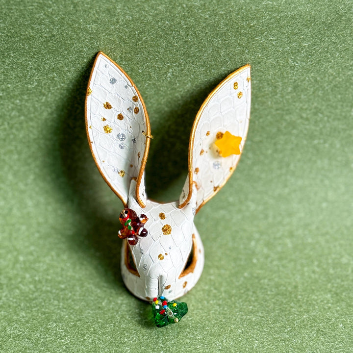 Christmas Snakeskin Bunny Bag Charm — product photograph 13