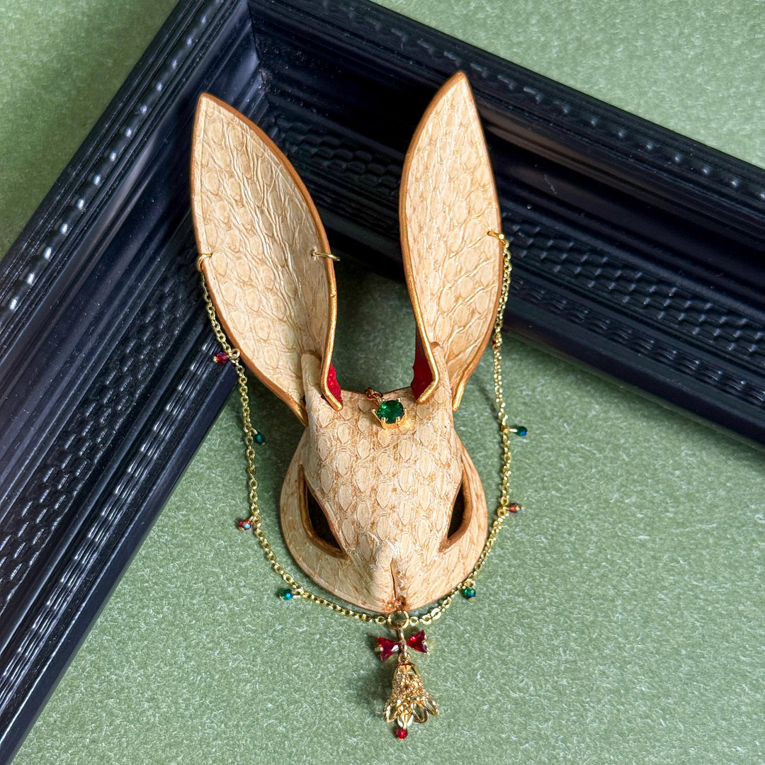 Christmas Bunny Snakeskin Bag Charm — product photograph 11