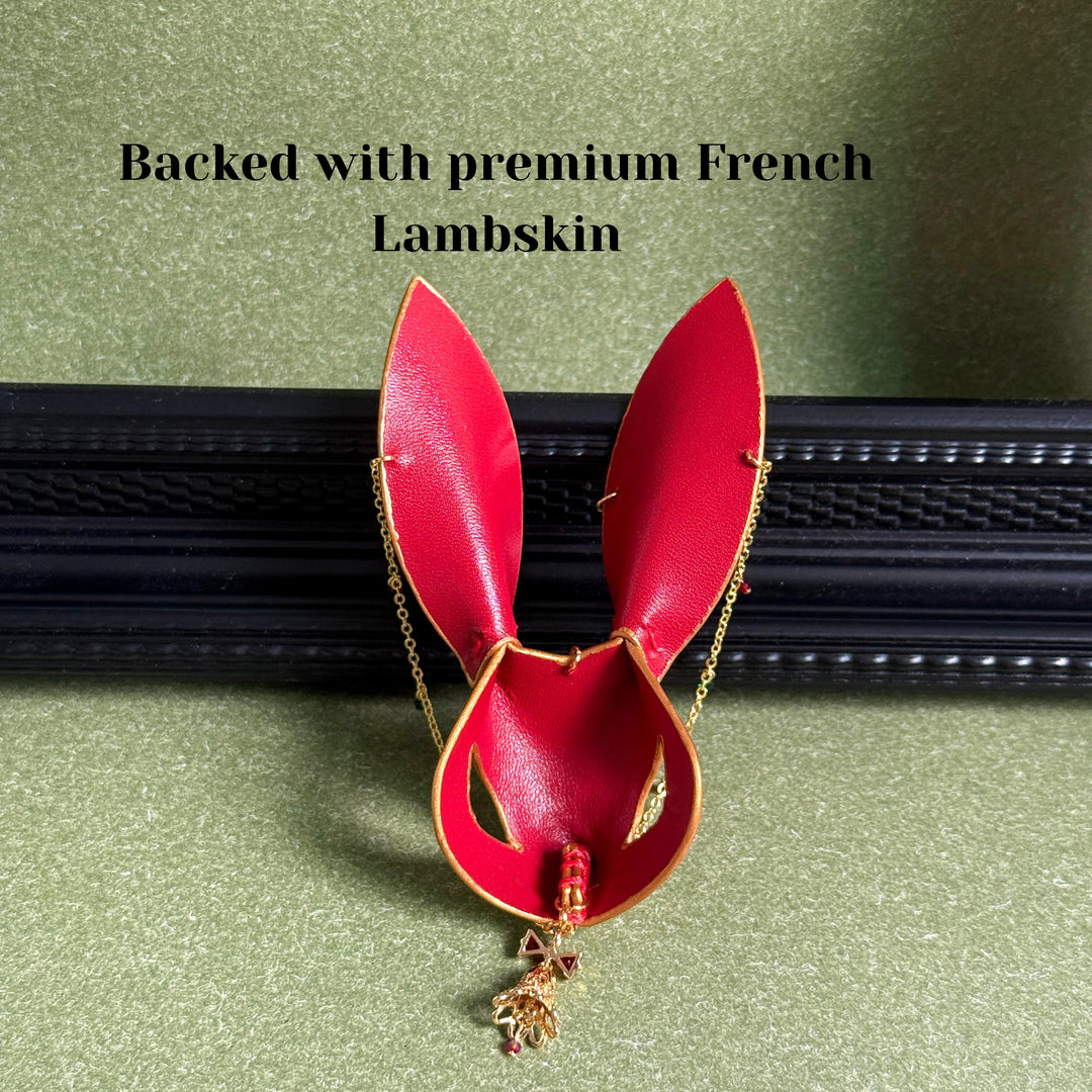 Christmas Bunny Snakeskin Bag Charm — product photograph 7