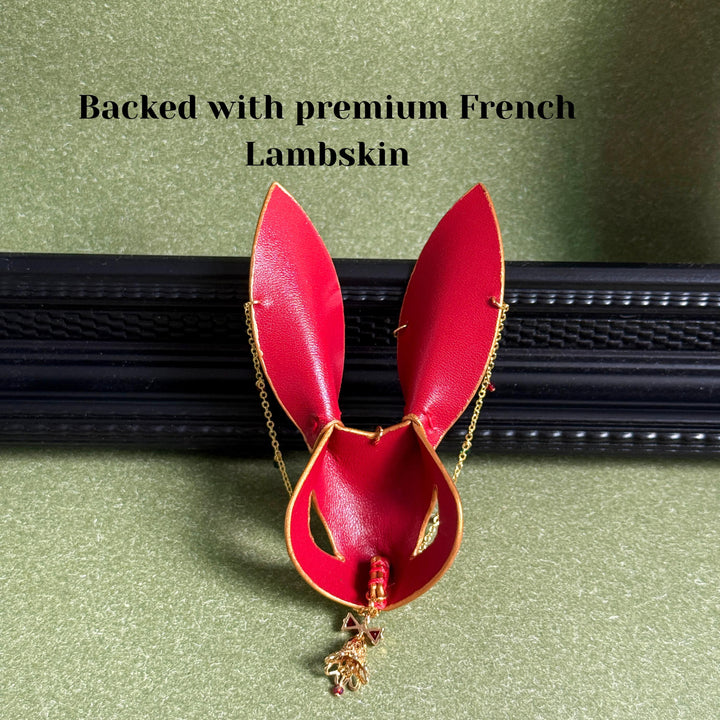 Christmas Bunny Snakeskin Bag Charm — product photograph 7