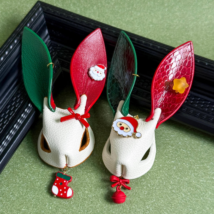 Christmas Leather Bunny Charm & Gift Set — product photograph 12
