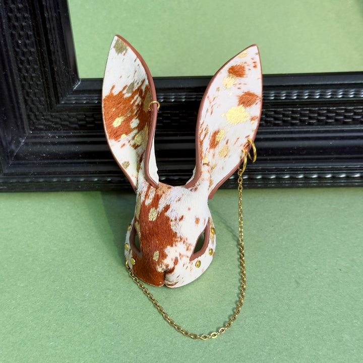 Cream & Chestnut Horsehair Bunny Bag Charm — product photograph 11
