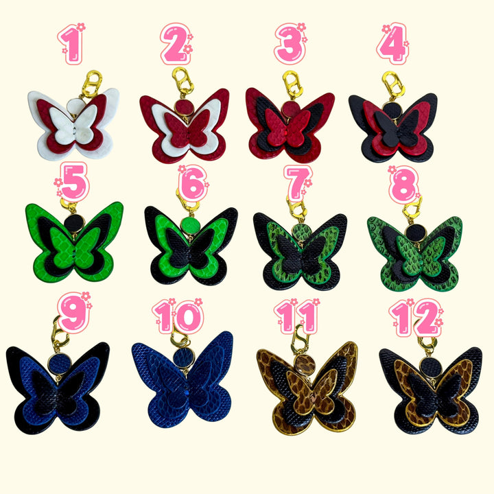 Mini Leather Butterfly Purse & Zipper Charm — product photograph 2