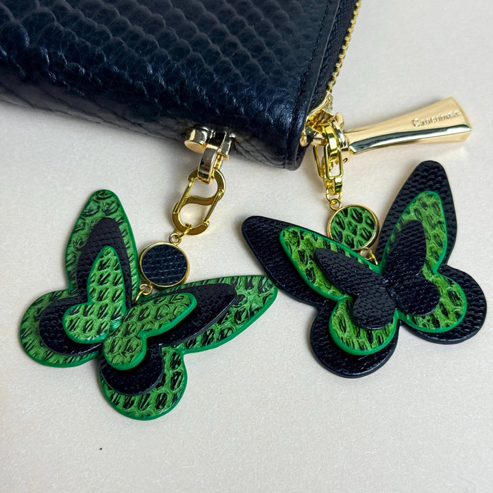 Mini Leather Butterfly Purse & Zipper Charm — product photograph 9