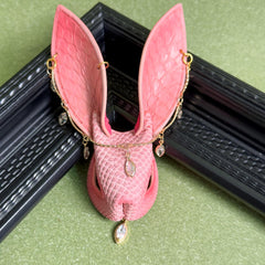 Lambskin & Snakeskin Bunny Bag Charm — product photograph 13
